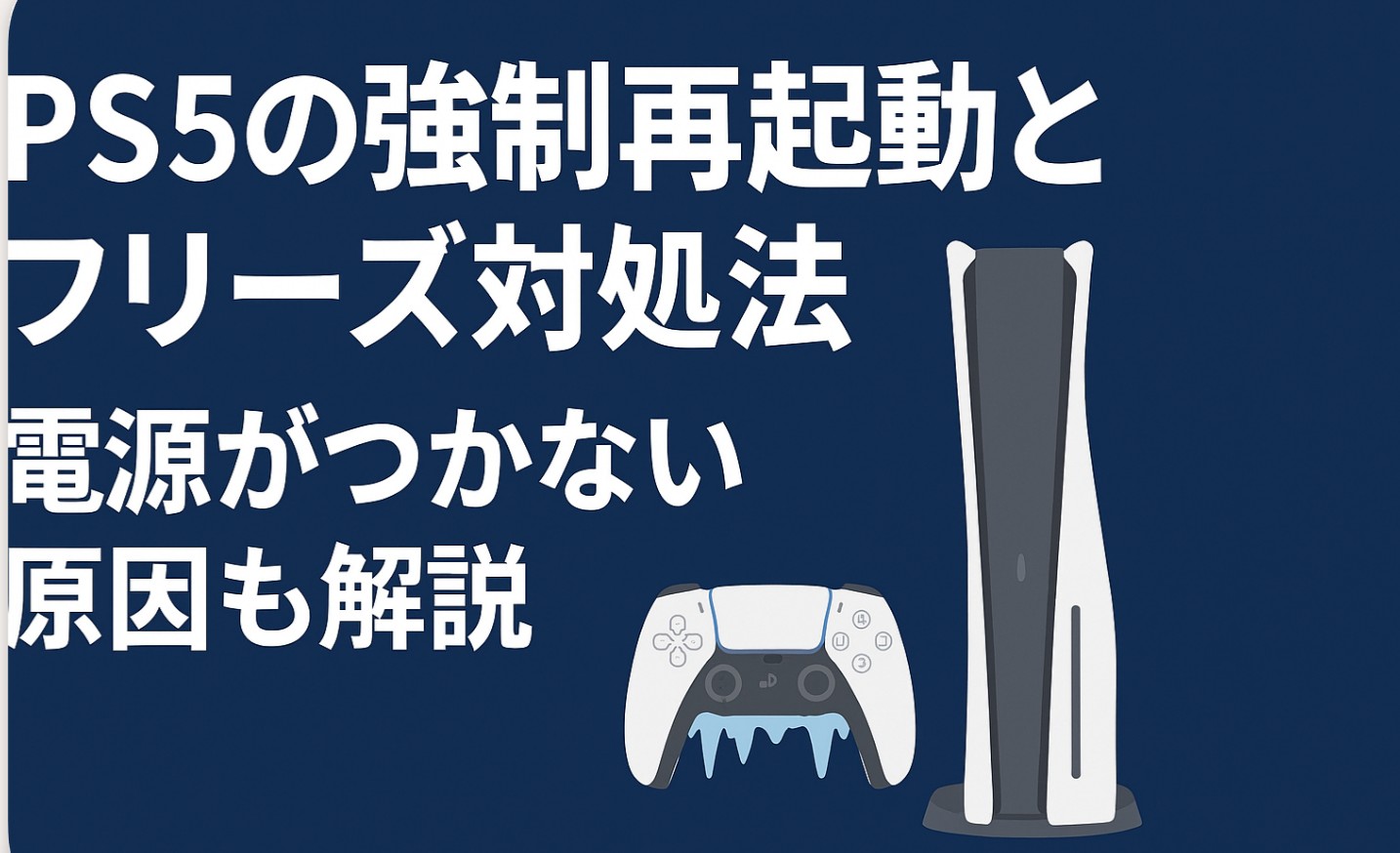 PS5の強制再起動とフリーズ対処法｜電源がつかない原因も解説