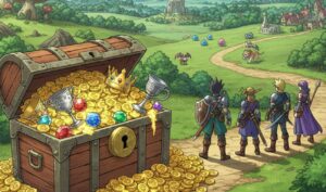 ドラクエ10 金策で冒険に必要なゴールドを稼ぐイメージ