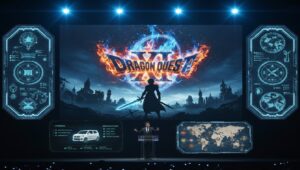 ドラクエ35周年発表時のロゴ公開シーン