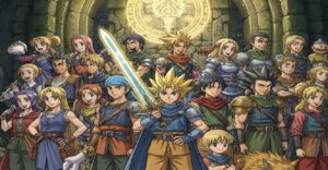 ドラクエ各作品に登場する人気キャラを世代別に整理した画像