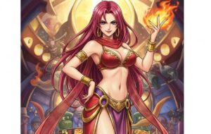 ドラクエIVに登場する踊り子マーニャの立ち姿