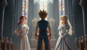 ドラクエ5 PS2版の結婚イベントでビアンカとフローラを選ぶシーン