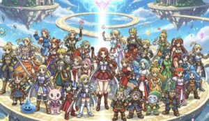 ドラゴンクエスト10の多様な女性キャラクターたちがオンラインの世界に集う様子