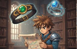 ドラクエ3リメイクで性格を変更する方法と性格書・装備効果の違いを説明するイラスト