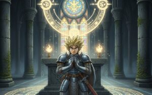 ドラクエ 教会で祈る勇者。“おいのり”によるセーブがプレイヤーの記憶と祈りをつなぐ瞬間を描く。
