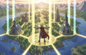 ドラクエ 教会が世界をつなぐ光の象徴。祈りと希望が人々を導く姿を表した最終章イメージ。