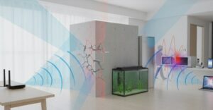 PS5とルーター間に障害物や干渉がある場合の通信不安定図