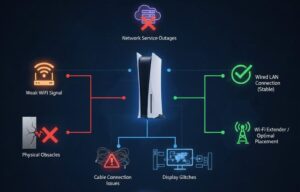 PS5のWi-Fiが繋がらない・遅い場合の原因と解決策の図解