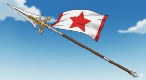 白き英雄装備ふくびきで手に入る旗槍のイメージ