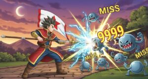 メタル系特効武器でメタルモンスターを倒しているシーン