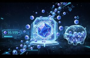 鳴潮のガチャ石を管理するプレイヤーのイメージ。