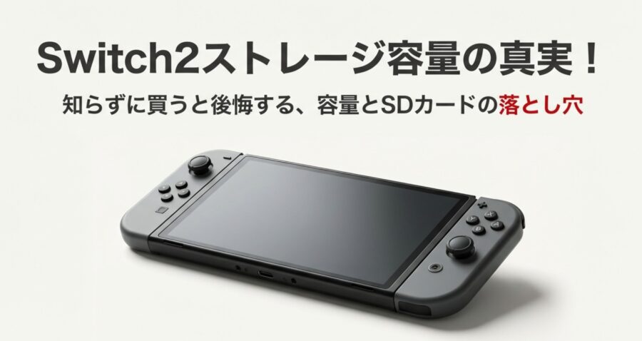 Nintendo Switch 2のストレージ容量の真実とSDカードの落とし穴に関する解説ガイドの表紙