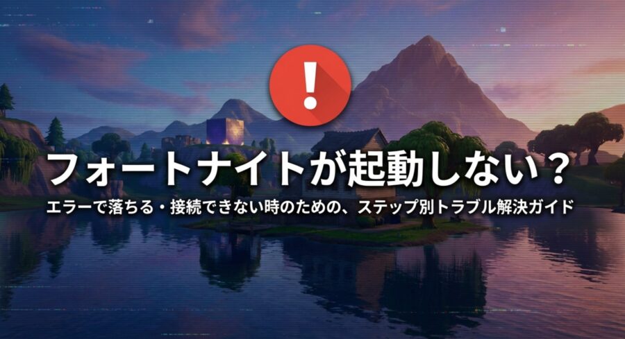 フォートナイトのエラーで落ちる？接続できない原因と解決策を解説