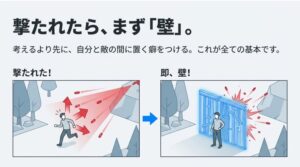 敵に撃たれた瞬間に、反射的に壁を建築して防御するフォートナイトの基本テクニック
