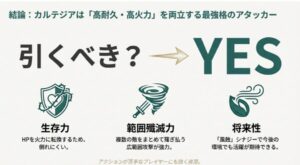 カルテジアを引くべき理由：高耐久・高火力・範囲殲滅力を持つアタッカー