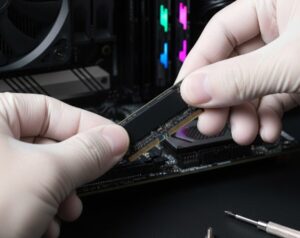 M.2スロットへの正しい取り付け方